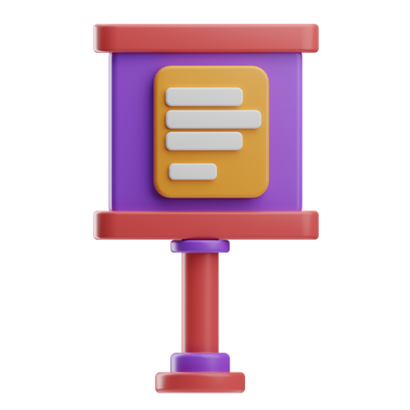 Flip Chart  3D Icon