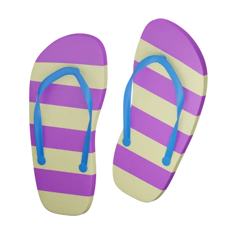 3 D Slippers Object With Transparent Background 3D Illustration