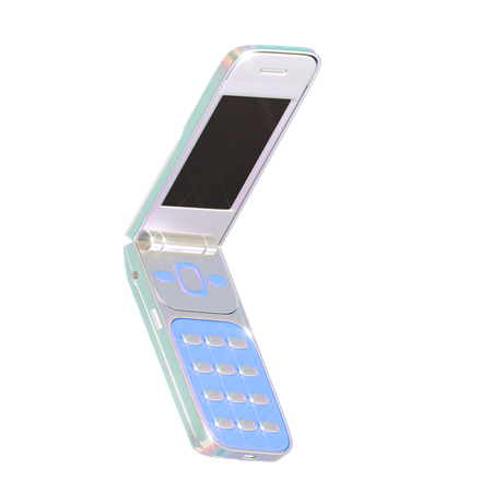 Flip Phone Holographic  3D Icon