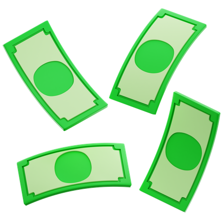 Float Money  3D Icon