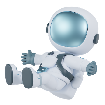 浮遊する宇宙飛行士  3D Icon