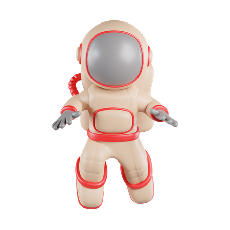 Floating Astronaut 3D Icon
