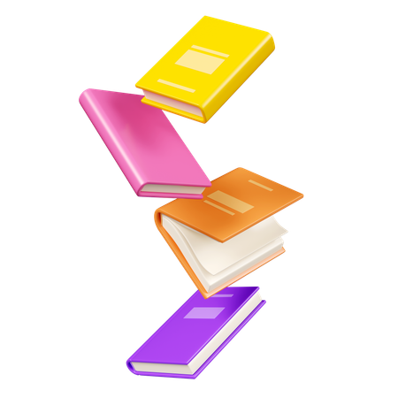 浮かぶ本  3D Icon