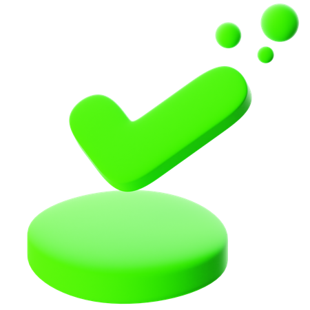 떠 있는 체크 표시  3D Icon