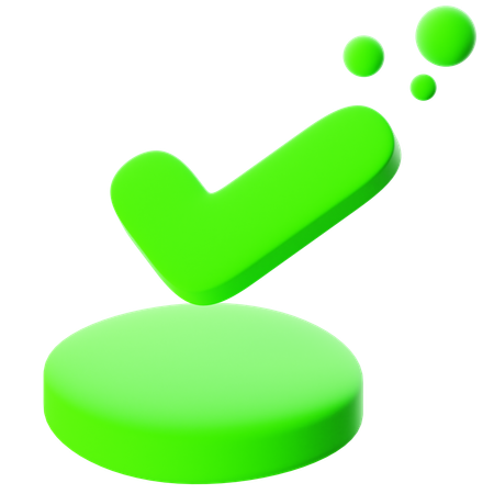 Floating Check Mark  3D Icon