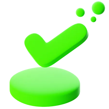 Floating Check Mark  3D Icon
