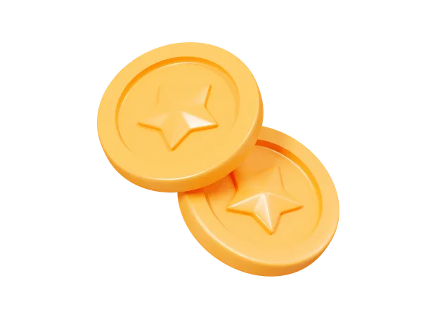 Floating Coins  3D Icon