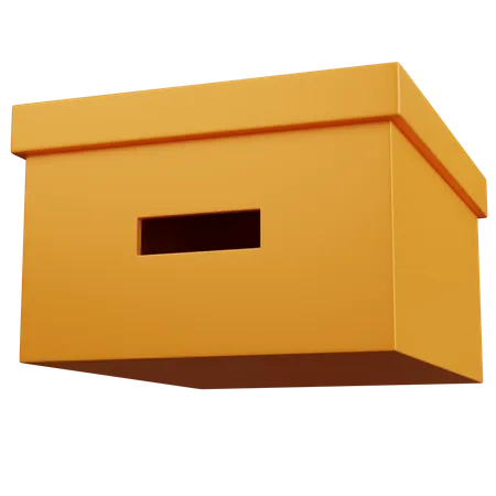 Floating Empty File Storage  3D Icon