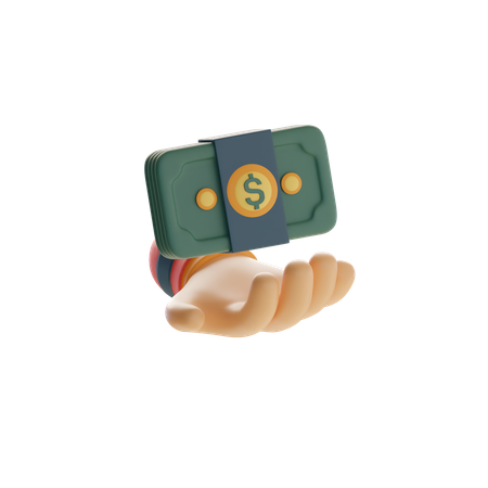 Floating Money  3D Icon
