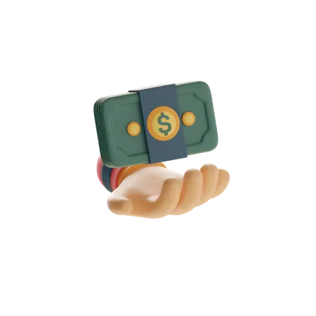 Floating Money  3D Icon