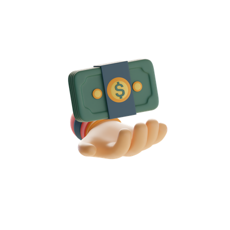 Floating Money  3D Icon