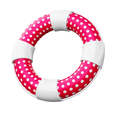 Summer Elements Colorful Swim Ring Blender 3 D Illustration 3D Icon