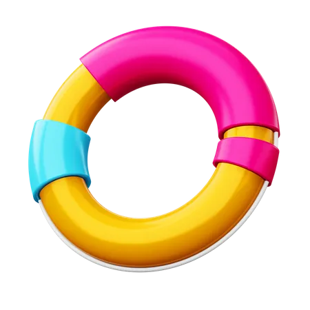 Summer Elements Colorful Swim Ring Blender 3 D Illustration 3D Icon