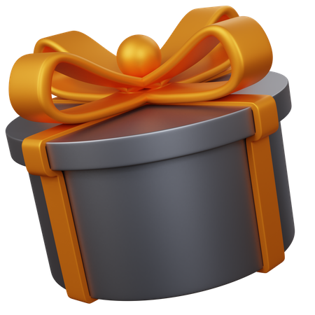 Floating Silver Gift Box  3D Icon