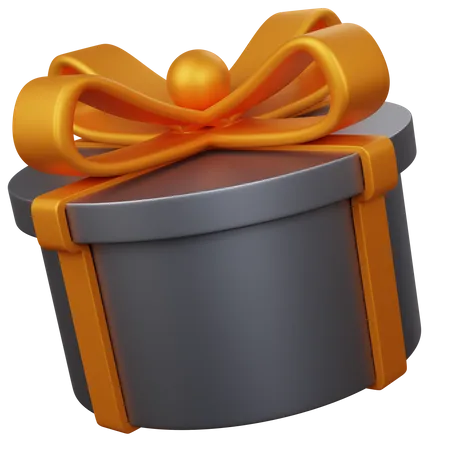 Floating Silver Gift Box  3D Icon