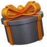 floating silver gift box 3d images
