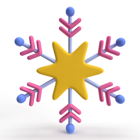 Floco de neve  3D Icon