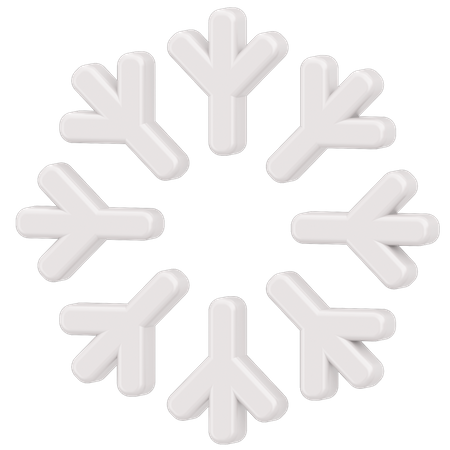 Floco de neve  3D Icon