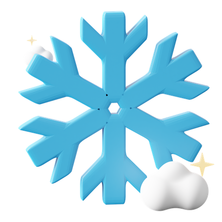 Floco de neve  3D Icon