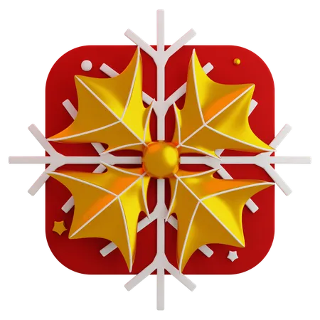 Flocon de neige de Noël  3D Icon