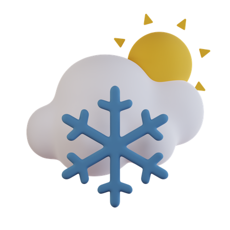 Flocon de neige ensoleillé  3D Icon