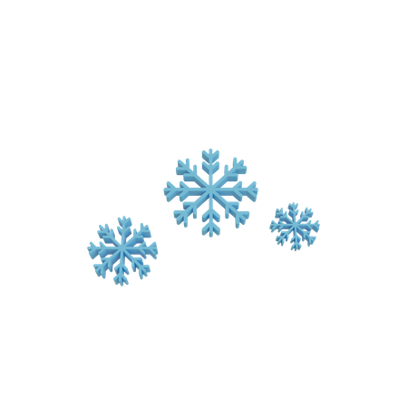 Flocons de neige  3D Illustration