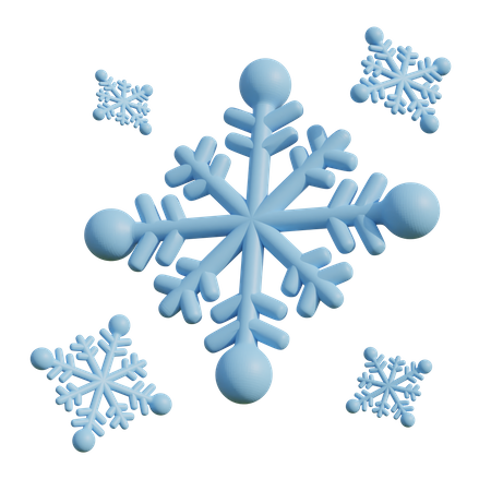 Flocons de neige  3D Illustration