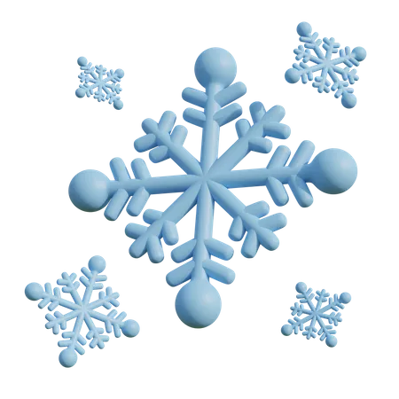 Flocons de neige  3D Illustration