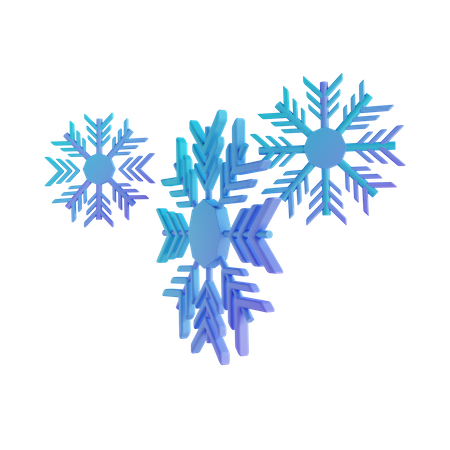 Flocons de neige  3D Illustration