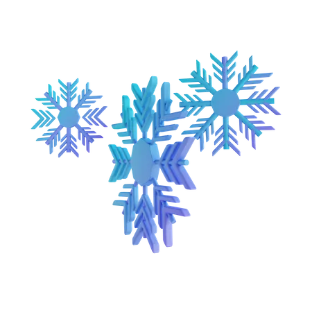 Flocons de neige  3D Illustration