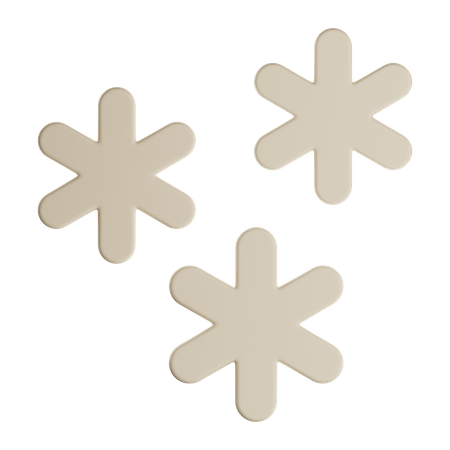 Flocons de neige  3D Icon