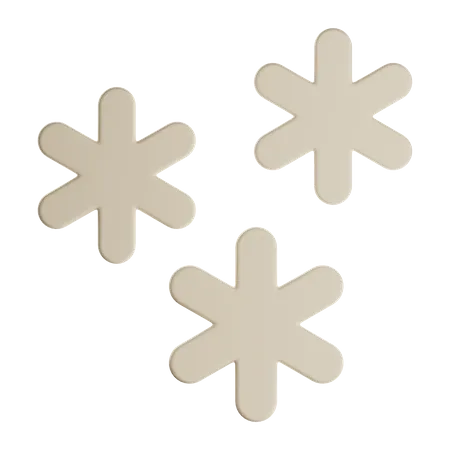 Flocons de neige  3D Icon