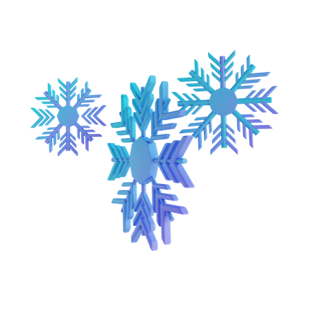 Flocos de neve  3D Illustration