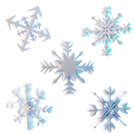 Flocos de neve  3D Icon