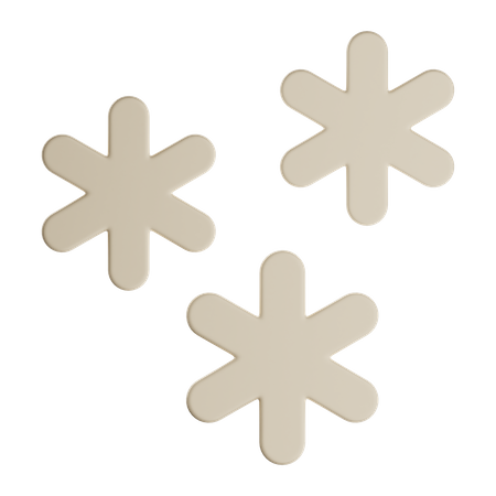 Flocos de neve  3D Icon