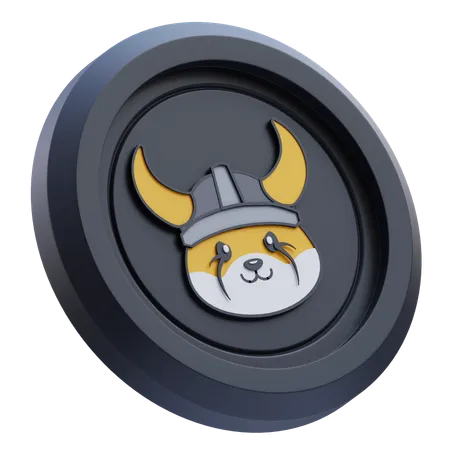 Criptomoneda FLOKI  3D Icon