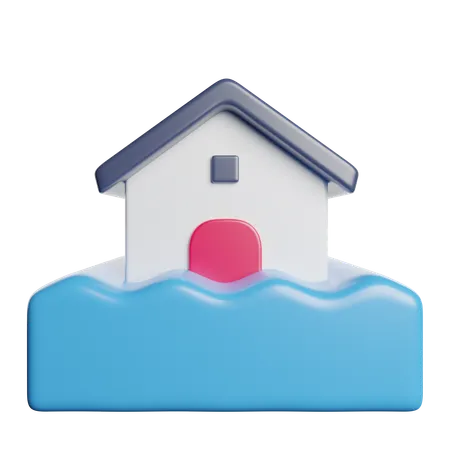 Flood Disaster Water 3D Icon
