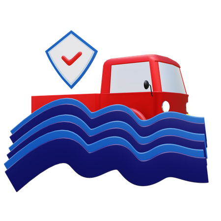 홍수 보험  3D Icon