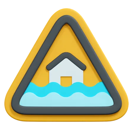 Flood sign  3D Icon