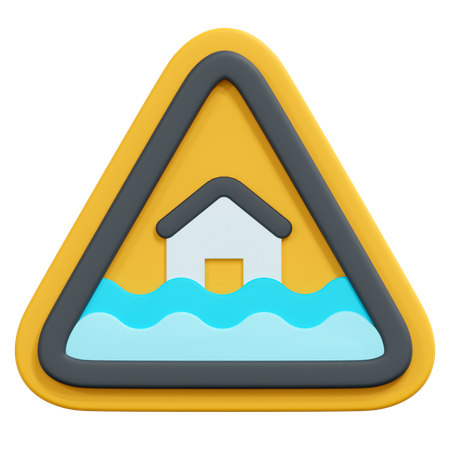 Flood sign  3D Icon