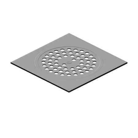 Floor Drain With Holes  3D Icon