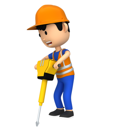 Floor Drilling  3D Illustration