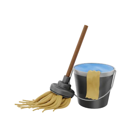 Floor Sweeping  3D Icon