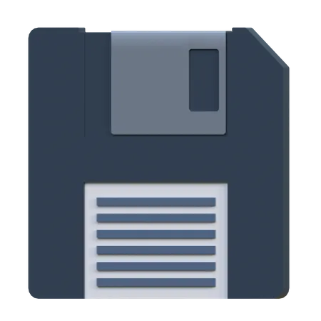 Floppy Disk Save Button Isolated 3 D Interface Icon Illustration 3D Icon