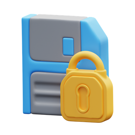 Floppy Security  3D Icon
