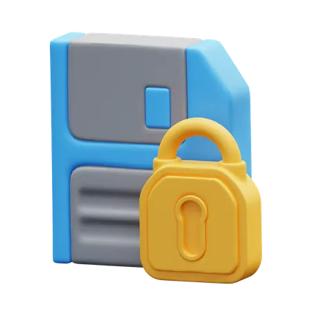 Floppy Security  3D Icon