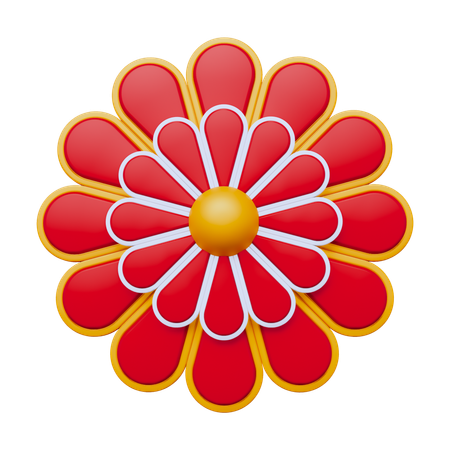 Flor china  3D Icon