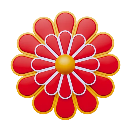 Flor china  3D Icon