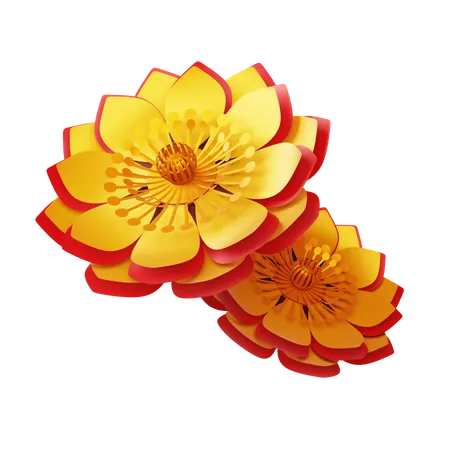 Flor china  3D Icon