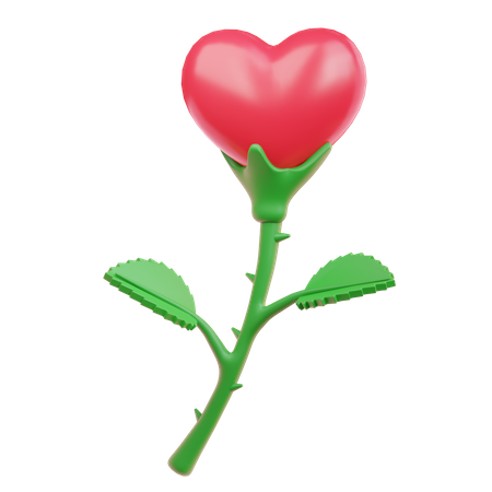 Flor do coração  3D Icon